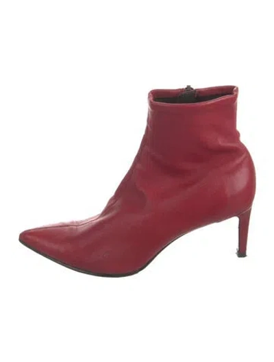 Pre-owned Rag & Bone Leather Boots In Red