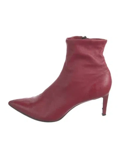 Pre-owned Rag & Bone Leather Boots In Red