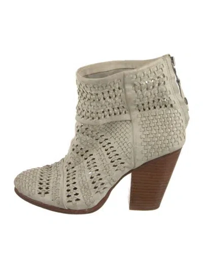 Pre-owned Rag & Bone Leather Boots In White