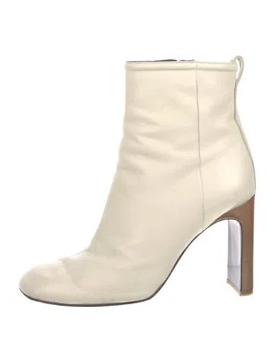 Pre-owned Rag & Bone Leather Boots In White