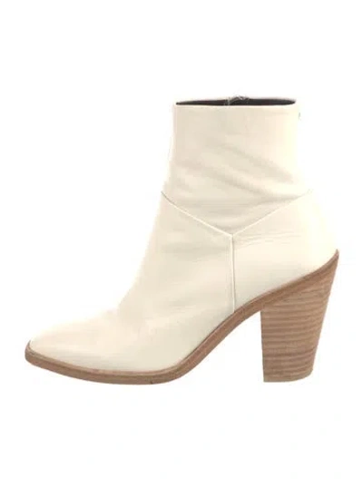 Pre-owned Rag & Bone Leather Boots In White