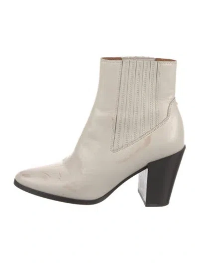 Pre-owned Rag & Bone Leather Boots In White
