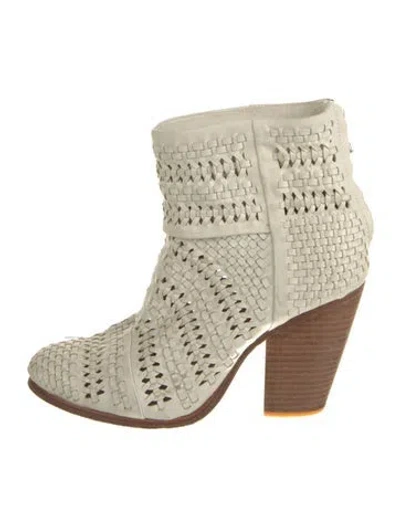 Pre-owned Rag & Bone Leather Boots In White