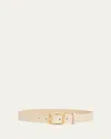 Rag & Bone Leather Boyfriend Belt In Neutral