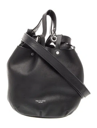 Pre-owned Rag & Bone Leather Bucket Bag In Black