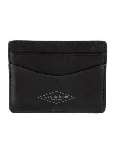 Pre-owned Rag & Bone Leather Card Holder In Black