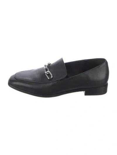 Pre-owned Rag & Bone Leather Chain-link Accents Loafers In Black