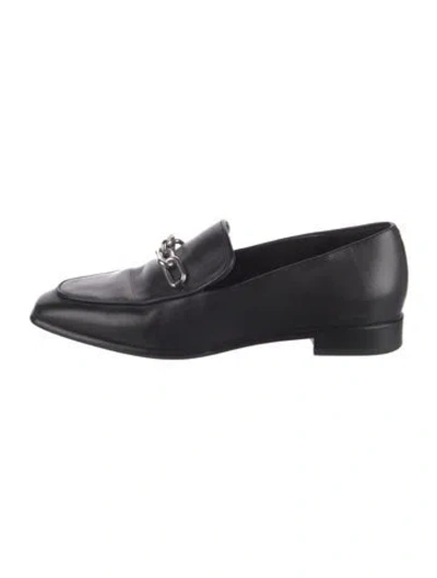 Pre-owned Rag & Bone Leather Chain-link Accents Loafers In Black