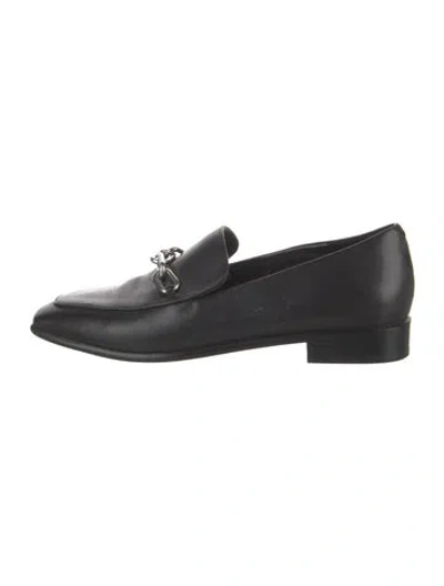 Pre-owned Rag & Bone Leather Chain-link Accents Loafers In Black
