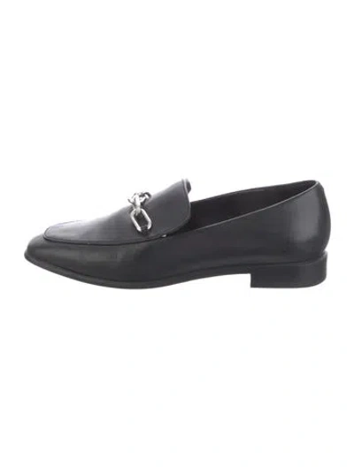 Pre-owned Rag & Bone Leather Chain-link Accents Loafers In Black