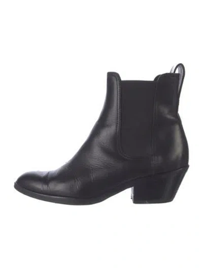 Pre-owned Rag & Bone Leather Chelsea Boots In Black