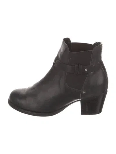 Pre-owned Rag & Bone Leather Chelsea Boots In Black