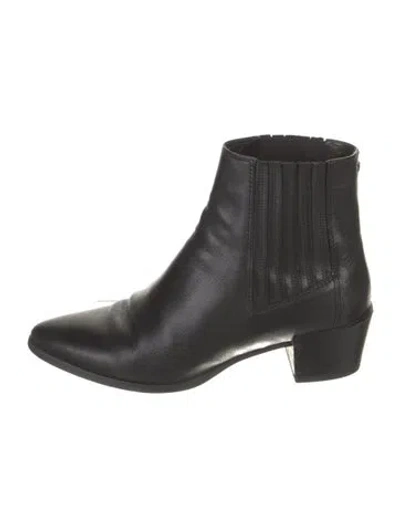 Pre-owned Rag & Bone Leather Chelsea Boots In Black