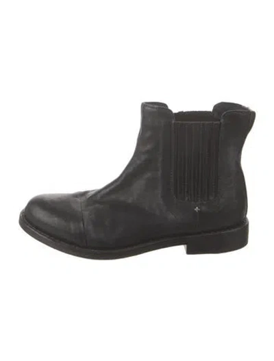 Pre-owned Rag & Bone Leather Chelsea Boots In Black