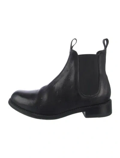 Pre-owned Rag & Bone Leather Chelsea Boots In Black