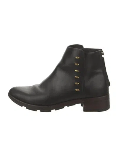Pre-owned Rag & Bone Leather Chelsea Boots In Black