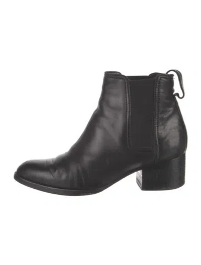 Pre-owned Rag & Bone Leather Chelsea Boots In Black