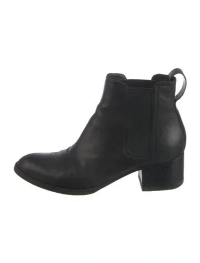 Pre-owned Rag & Bone Leather Chelsea Boots In Black