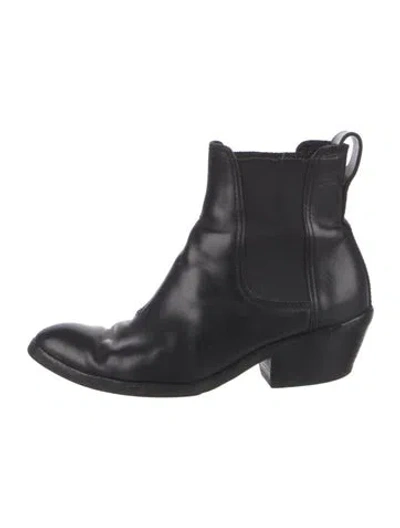 Pre-owned Rag & Bone Leather Chelsea Boots In Black