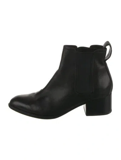 Pre-owned Rag & Bone Leather Chelsea Boots In Black