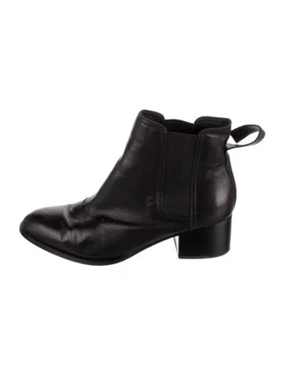 Pre-owned Rag & Bone Leather Chelsea Boots In Black