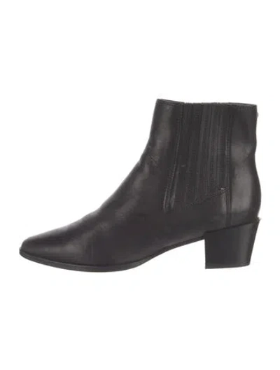 Pre-owned Rag & Bone Leather Chelsea Boots In Black