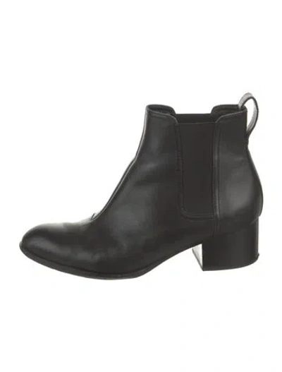 Pre-owned Rag & Bone Leather Chelsea Boots In Black