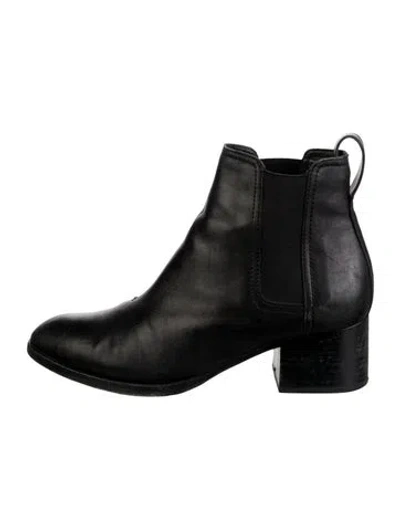 Pre-owned Rag & Bone Leather Chelsea Boots In Black