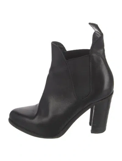 Pre-owned Rag & Bone Leather Chelsea Boots In Black