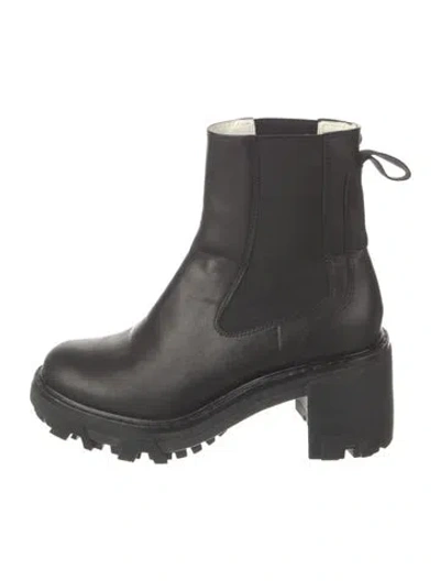 Pre-owned Rag & Bone Leather Chelsea Boots In Black