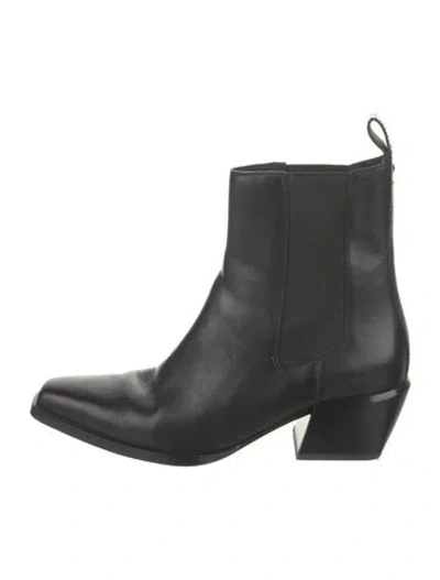 Pre-owned Rag & Bone Leather Chelsea Boots In Black
