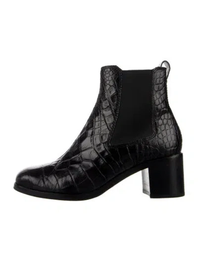 Pre-owned Rag & Bone Leather Chelsea Boots In Black