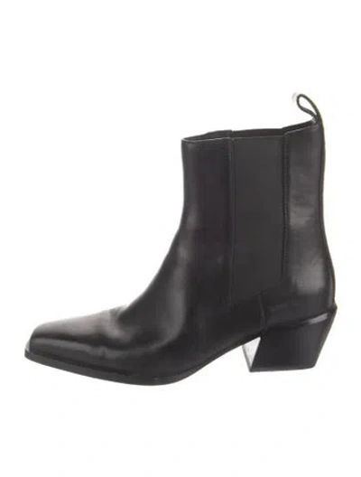 Pre-owned Rag & Bone Leather Chelsea Boots In Black