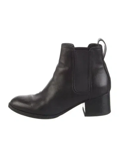 Pre-owned Rag & Bone Leather Chelsea Boots In Black