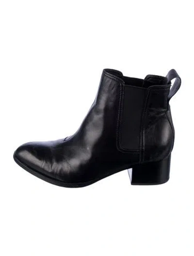 Pre-owned Rag & Bone Leather Chelsea Boots In Black