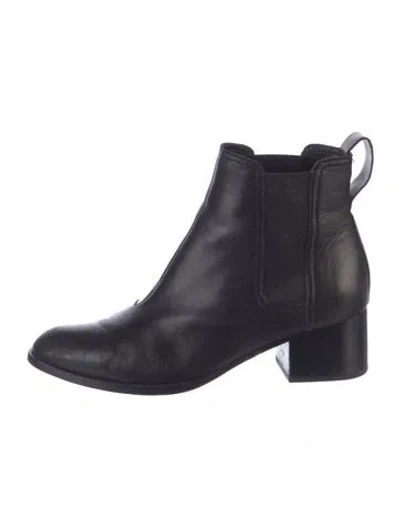 Pre-owned Rag & Bone Leather Chelsea Boots In Black