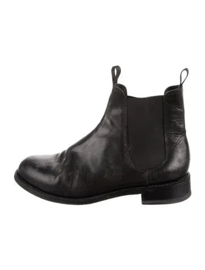 Pre-owned Rag & Bone Leather Chelsea Boots In Black