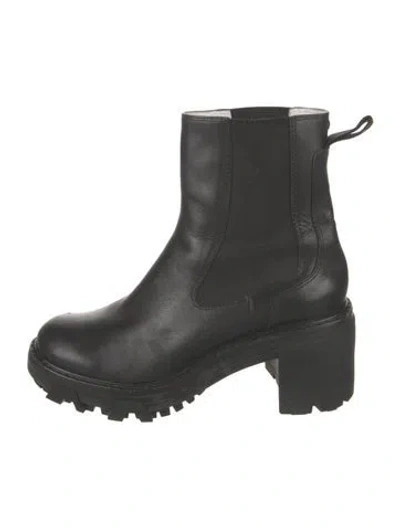 Pre-owned Rag & Bone Leather Chelsea Boots In Black