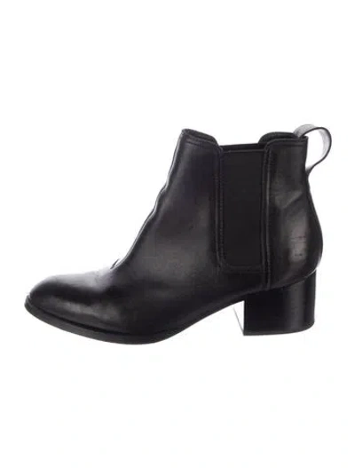 Pre-owned Rag & Bone Leather Chelsea Boots In Black
