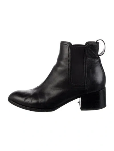 Pre-owned Rag & Bone Leather Chelsea Boots In Black