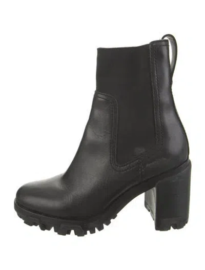 Pre-owned Rag & Bone Leather Chelsea Boots In Black