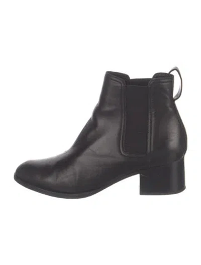 Pre-owned Rag & Bone Leather Chelsea Boots In Black