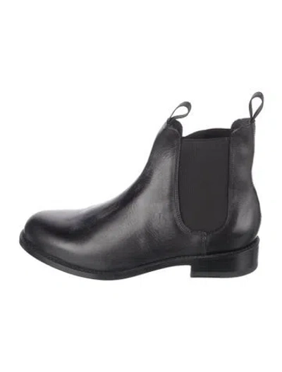 Pre-owned Rag & Bone Leather Chelsea Boots In Black