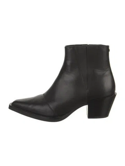Pre-owned Rag & Bone Leather Chelsea Boots In Black