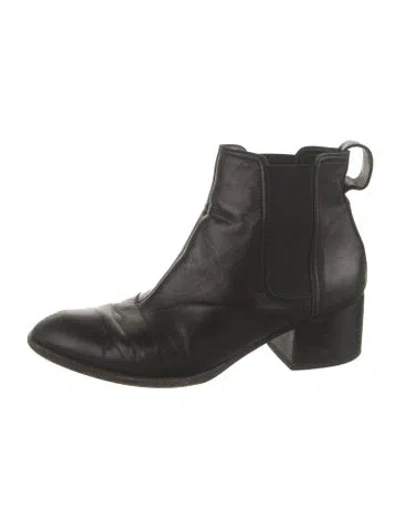 Pre-owned Rag & Bone Leather Chelsea Boots In Black