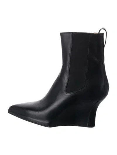 Pre-owned Rag & Bone Leather Chelsea Boots In Black