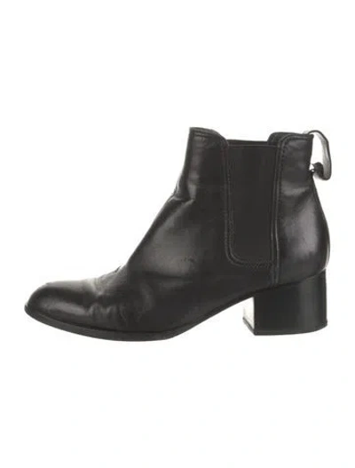 Pre-owned Rag & Bone Leather Chelsea Boots In Black