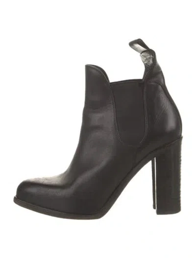 Pre-owned Rag & Bone Leather Chelsea Boots In Black
