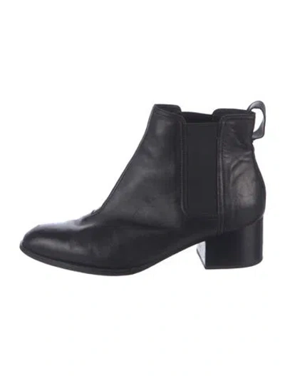 Pre-owned Rag & Bone Leather Chelsea Boots In Black
