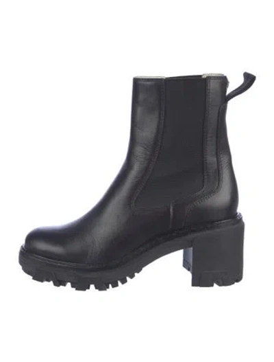 Pre-owned Rag & Bone Leather Chelsea Boots In Black